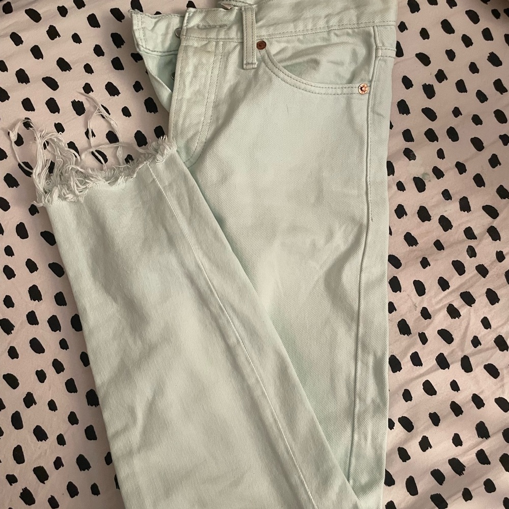Levi's High Rise Matchstick Jeans in Light Mint 25